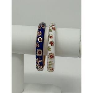 Lot Of 2 Cloissone Bangles By Jui Long Xing